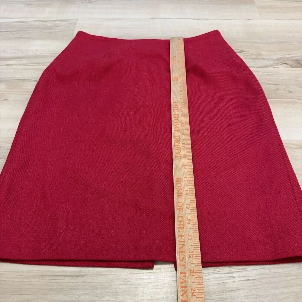 Hobbs London Women 8 Skirt Wool Blend A Line Lined Red Christmas‎